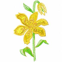 Flowers And Tree Embroidery Design 10